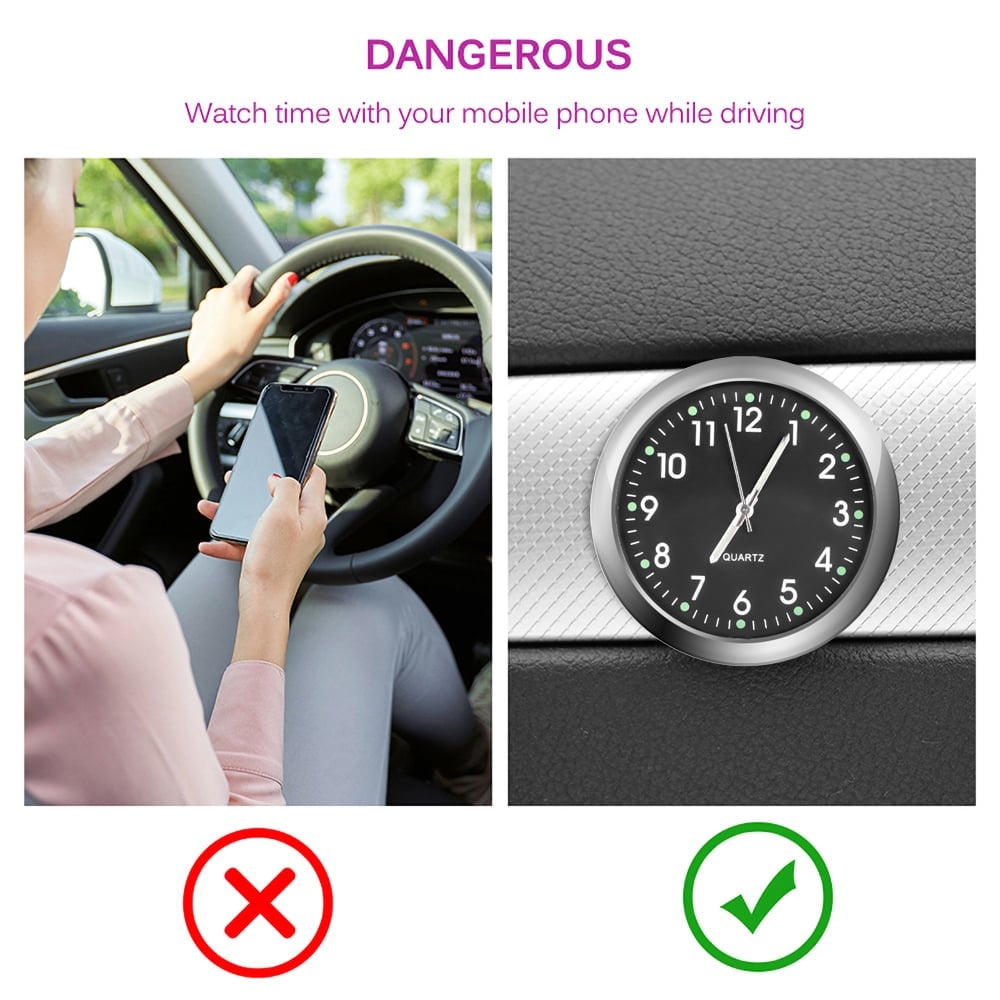 🔥Vintage gift-Luminous decoration mini clock for car/motorcycle/Sewing machine