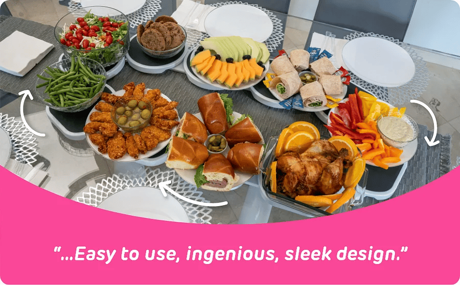 Dining Table Rotating Tray Portable Meal Tray