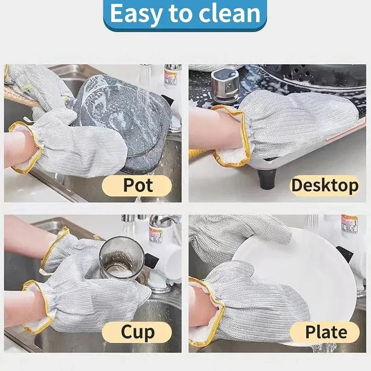 Dishwashing Wire Gloves【Upgraded Vrsion - Double Layer Antifreeze and Waterproof!】