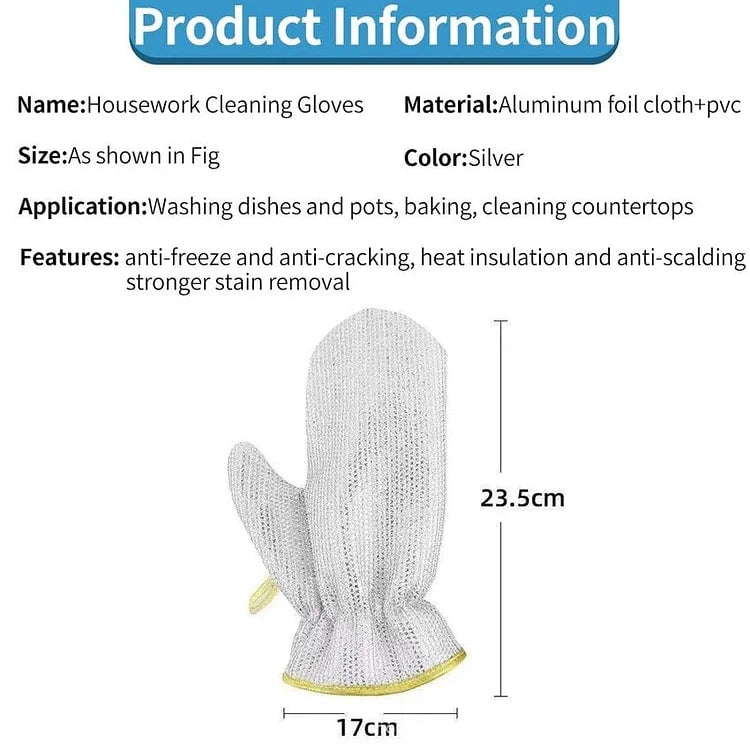 Dishwashing Wire Gloves【Upgraded Vrsion - Double Layer Antifreeze and Waterproof!】