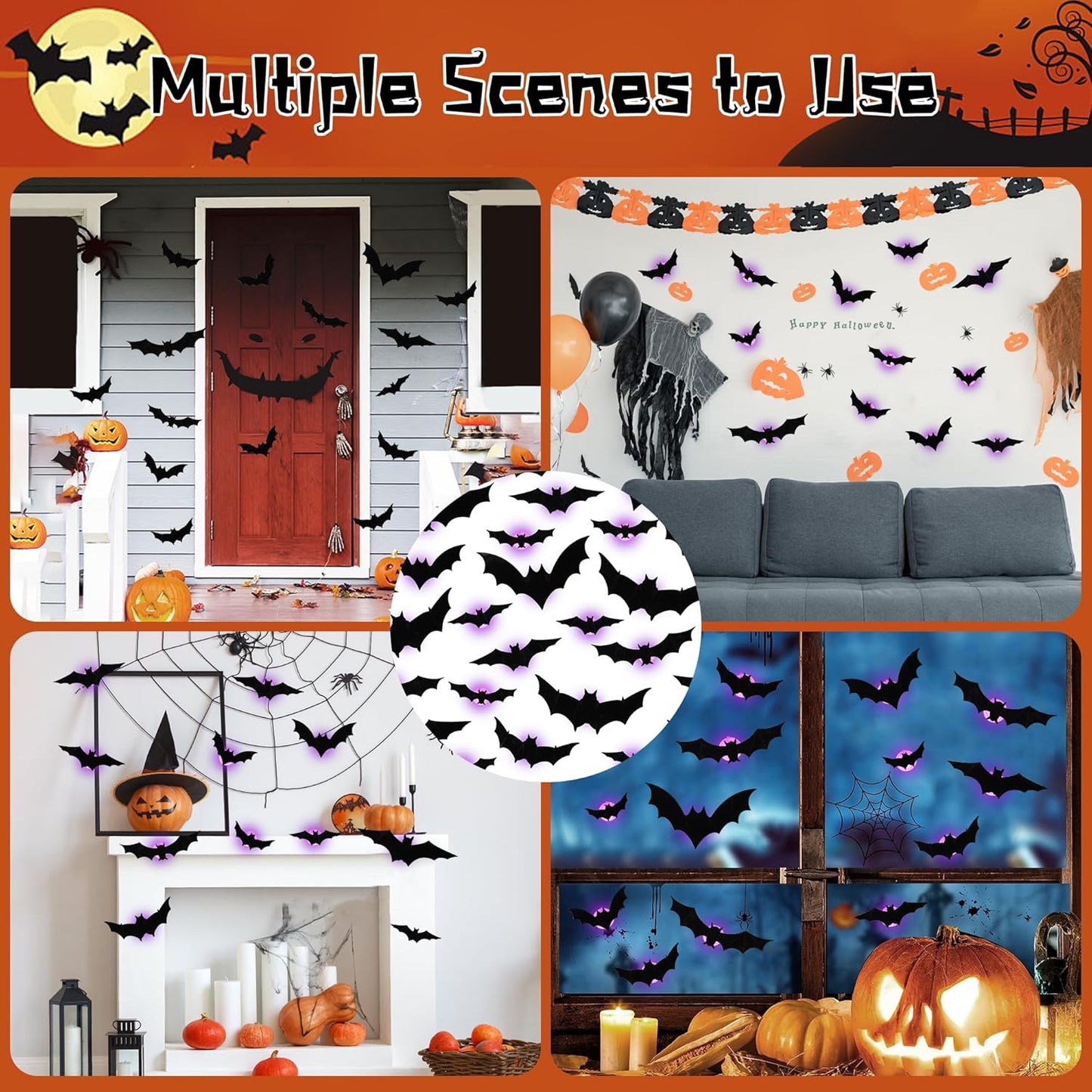 🎁🔥 3D Bat Light Design LED Decorations